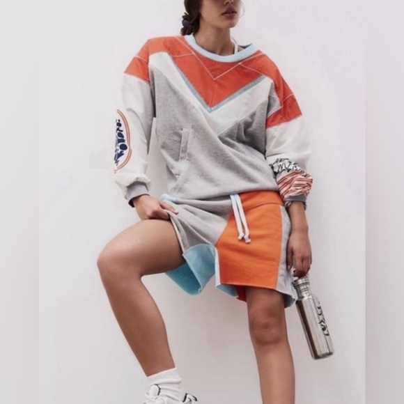 free people movement Tops - Free People Movement Piece of Me Pullover Heather Gray Combo